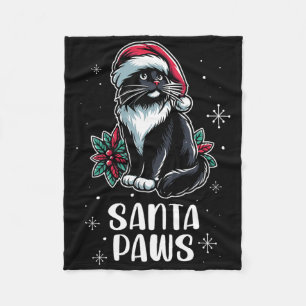 Cobertor De Velo Papais noeis Tuxedo Cat Vestindo Natal