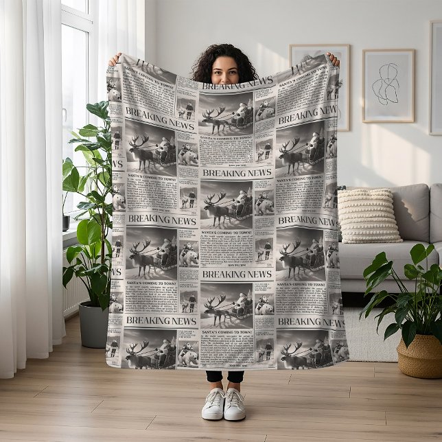 Cobertor De Velo Papais noeis Ursos Quebrando Notícias Jornais Vest (Criador carregado)