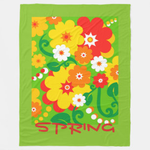 Cobertor De Velo Papel de parede engraçado de flower power + seu