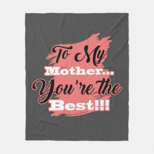Cobertor De Velo Para a minha mãe você é o melhor  Presentes Par