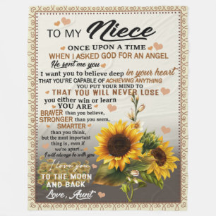 Cobertor De Velo Para a minha sobrinha eu te amo para a lua e de vo