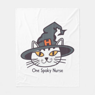 Cobertor De Velo Para Fãs Felinos Um Gato De Enfermeiro Spooky