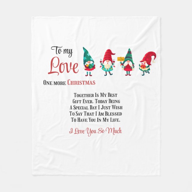 Cobertor De Velo Para meu Amor Mais um Natal juntos  (Frente)