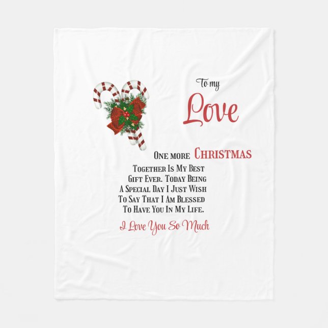 Cobertor De Velo Para meu Amor Mais um Natal juntos  (Frente)