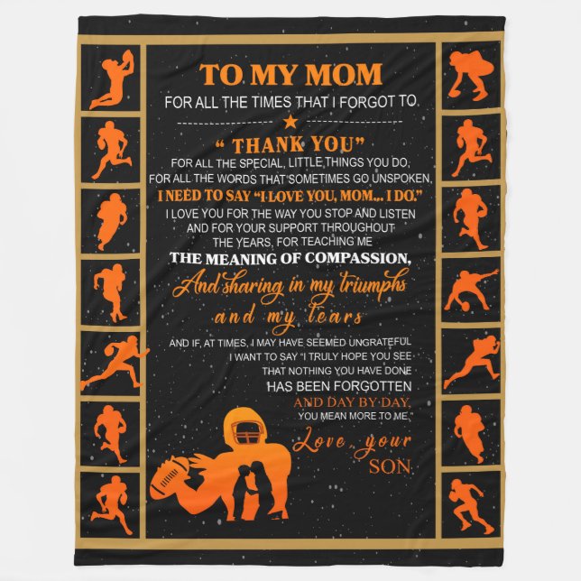 Cobertor De Velo Para Minha Mãe Presente, Mãe E Filho, Mãe De Hóque (Frente)
