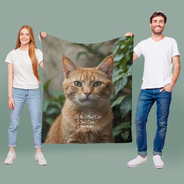 Cobertor De Velo Para o Melhor Pai de Gato de Todos Foto Personaliz
