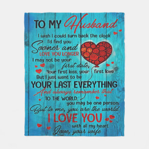 Cobertor De Velo Para o meu marido Design Citações De Amor Para