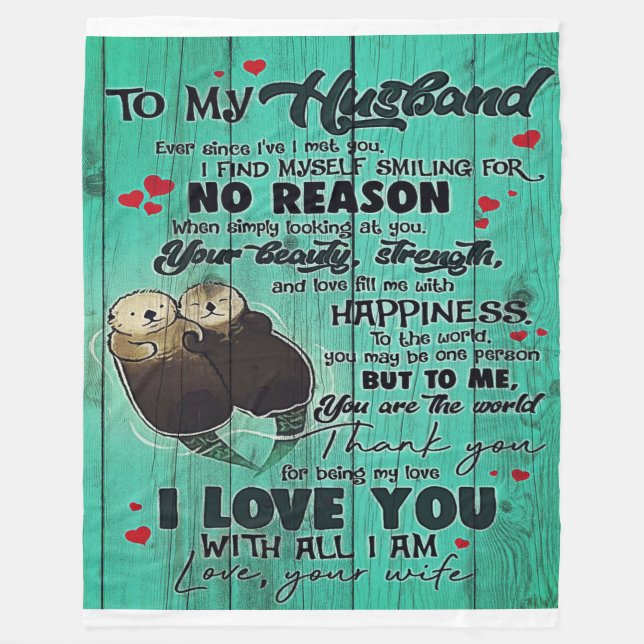 Cobertor De Velo Para o meu marido | Presente Perfeito Para O Marid (Frente)
