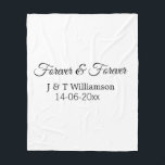 Cobertor De Velo Para sempre e para sempre adicionar o nome do casa<br><div class="desc">Para amantes como nós</div>