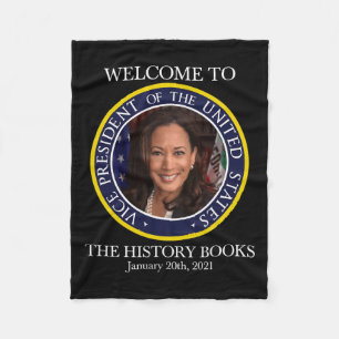 Cobertor De Velo Para The History Books Kamala Harris 2021 Usa V.p.