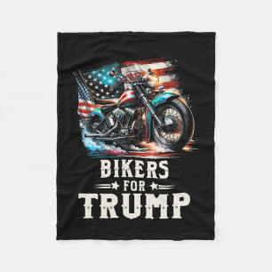 Cobertor De Velo Para Trump 2024 Motorcycle Patriotic American Flag