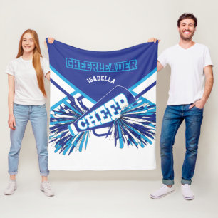 Cobertor De Velo Para um Cheerleader 📣 - Azul Bebê, Branco e Azul