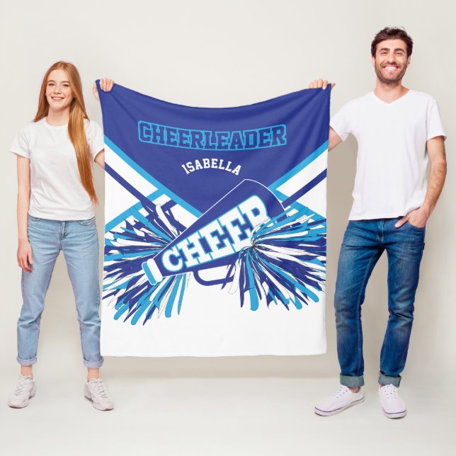 Cobertor De Velo Para um Cheerleader 📣 - Azul Bebê, Branco e Azul (In Situ)