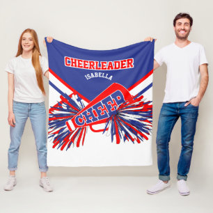 Cobertor De Velo Para um 📣 Cheerleader - Azul, Branco e Vermelho