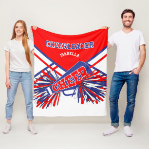 Cobertor De Velo Para um 📣 Cheerleader - Azul, Branco e Vermelho