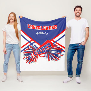 Cobertor De Velo Para um 📣 Cheerleader - Azul, Branco e Vermelho 2