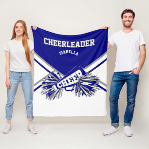Cobertor De Velo Para um Cheerleader - Azul, Cinza e Branco