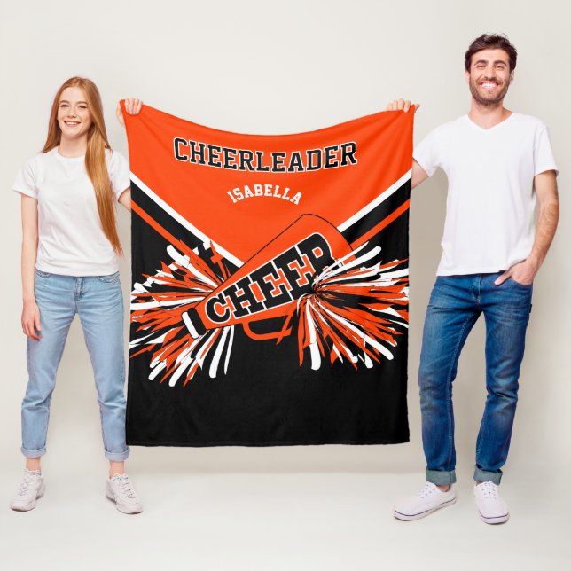 Cobertor De Velo Para um Cheerleader 📣 - Laranja, Preto e Branco (In Situ)