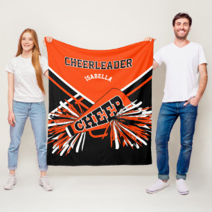 Cobertor De Velo Para um 📣 Cheerleader - Laranja, Preto e Branco