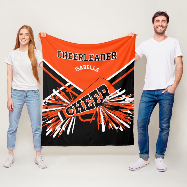 Cobertor De Velo Para um 📣 Cheerleader - Laranja, Preto e Branco (In Situ)