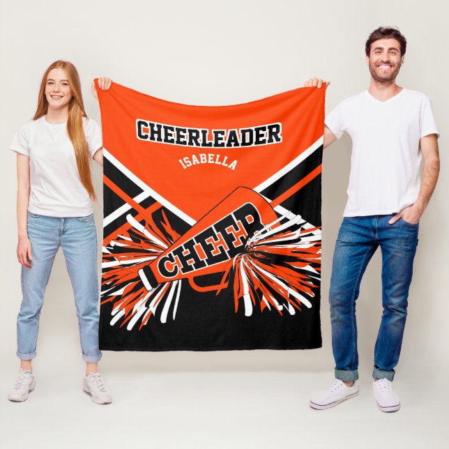 Cobertor De Velo Para um 📣 Cheerleader - Laranja, Preto e Branco (In Situ)