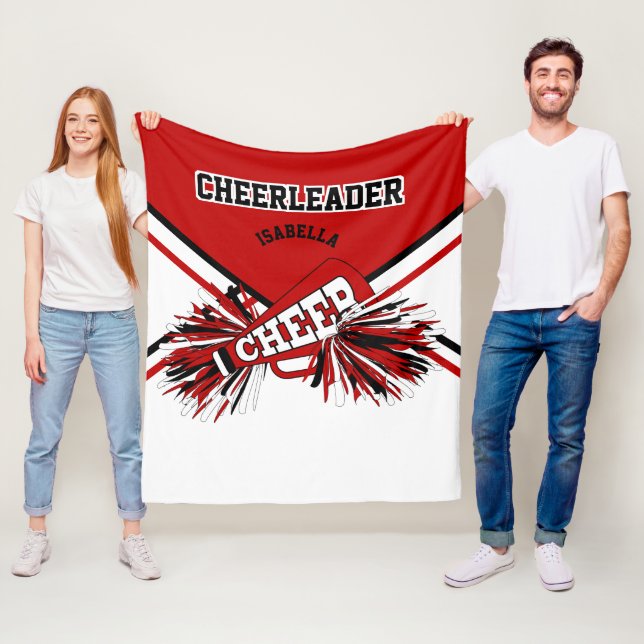 Cobertor De Velo Para um Cheerleader 📣 - Vermelho, Branco e Preto  (In Situ)