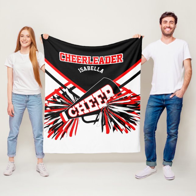 Cobertor De Velo Para um 📣 Cheerleader - Vermelho, Branco e Preto (In Situ)