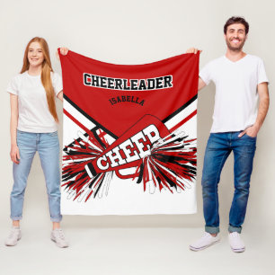 Cobertor De Velo Para um 📣 Cheerleader - Vermelho, Branco e Preto