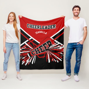 Cobertor De Velo Para um Cheerleader 📣 - Vermelho, Preto e Branco