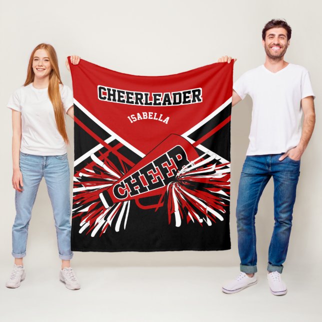 Cobertor De Velo Para um Cheerleader 📣 - Vermelho, Preto e Branco (In Situ)