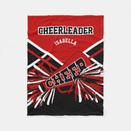 Cobertor De Velo Para um Cheerleader 📣 - Vermelho, Preto e Branco