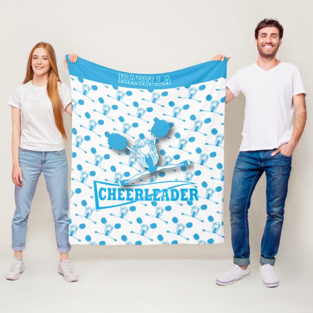Cobertor De Velo Para uma líder de torcida - Azul bebê e Branco (In Situ)