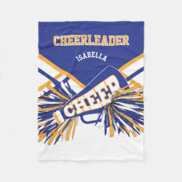 Cobertor De Velo Para uma Líder de Torcida 📣 - Azul, Dourado & Bra