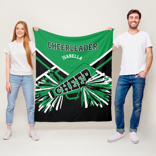 Cobertor De Velo Para uma líder de torcida - Verde, Branco e Preto (In Situ)