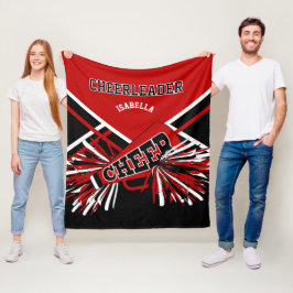 Cobertor De Velo Para uma líder de torcida 📣 - Vermelho, Preto e B