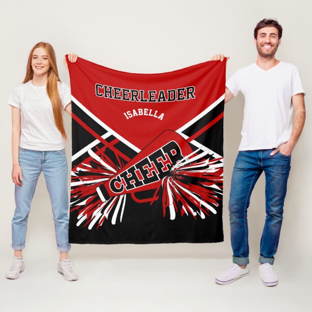 Cobertor De Velo Para uma líder de torcida 📣 - Vermelho, Preto e B (In Situ)