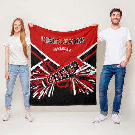 Cobertor De Velo Para uma líder de torcida 📣 - Vermelho, Preto e B