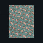 Cobertor De Velo Paramecia Paisley Biology Science Teal<br><div class="desc">Esse design paisley é feito a partir de desenhos de cílios completos paramecia,  vacúolos contráteis em forma de flores e organelas e nomes para partes desse organismo. Perfeito para nerd e fãs de ciência,  esta design engraçada é uma maneira charmosa de introduzir a biologia no dia a dia.</div>