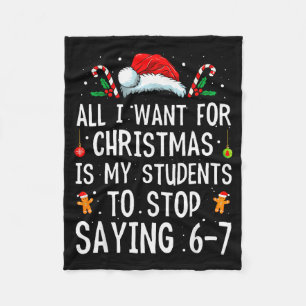Cobertor De Velo Pare de dizer 6-7 Piada Professor 67 Natal Meme Si