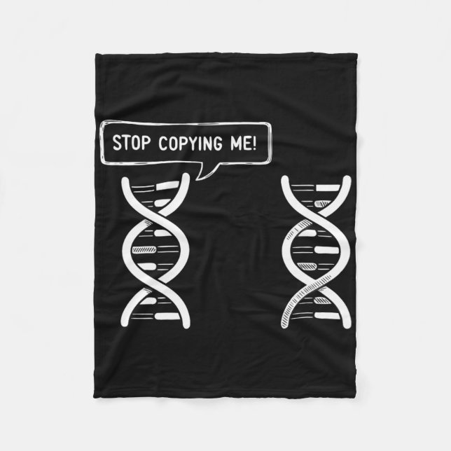 Cobertor De Velo Pare de Me Copiar Piada Científica Divertida Dna-p (Frente)