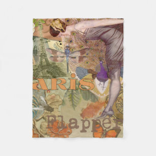 Cobertor De Velo Paris Flapper Art Deco Peacock Vintage