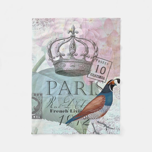 Cobertor De Velo Paris floral (Frente)