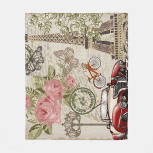 Cobertor De Velo Paris Vintage: Estilo do Cartão-Postal