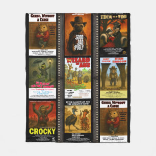 Cobertor De Velo Paródias de Cartazes de Filmes de Animais Retrô
