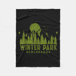 Cobertor De Velo Parque de inverno vintage Colorado CO montanha de 