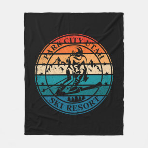 Cobertor De Velo Parque de Utah, estância de esqui de vintage