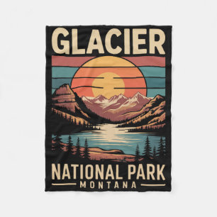 Cobertor De Velo Parque Nacional da Geleira Urso Vintage Montana Ca
