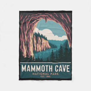 Cobertor De Velo Parque Nacional da Mammoth Cave Acampamento Vintag