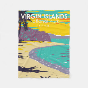 Cobertor De Velo Parque Nacional das Ilhas Virgens - Baía de Trunk