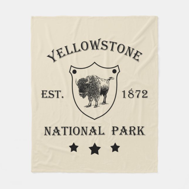 Cobertor De Velo Parque Nacional de Yellowstone (Frente)